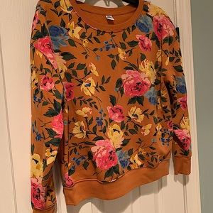 Floral fitted sweatshirt